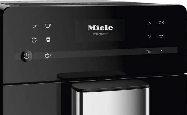 Miele CM 5310 Silence Obsidianschwarz Stand-Kaffeevollautomat mit OneTouch for Two-Zubereitung für höchsten Kaffeegenuss.